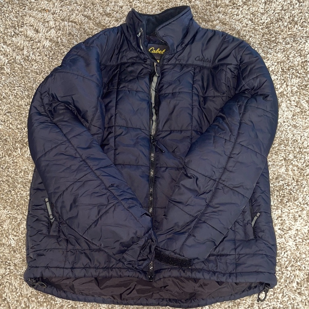 Black Cabelas Men Down Jacket